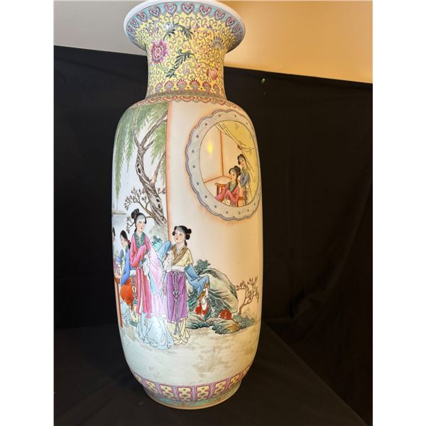 Chinese Famille Rose Poetry Vase