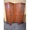 Image 1 : Vintage 4 Panel Teak Folding Screen