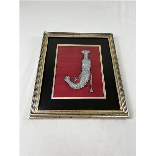Omani Khunja - Hand Painted on Silk by Jane P. Wilkie