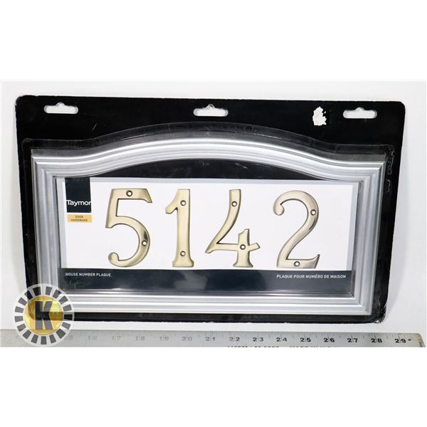 TAYMOR HOSE NUMBER PLAQUE