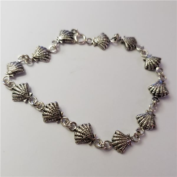 SILVER  BRACELET (~LENGTH 14INCHES) (WEIGHT 5.52G)