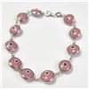 Image 1 : SILVER GLASS WITH EYES  BRACELET