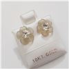 Image 2 : 10K YELLOW GOLD WHITE TOPAZ 2IN1(0.45CT)
