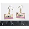 Image 1 : NEW METAL CASSETTE THEME DROP EARRINGS