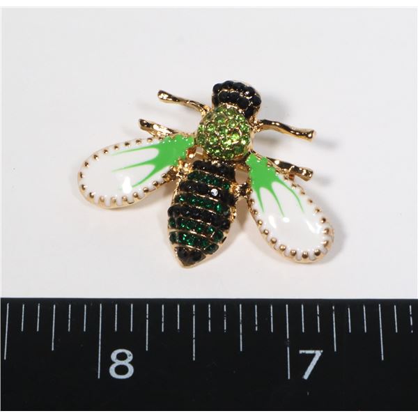 NEW ANTIQUE STYLE RHINESTONE BEE BROOCH