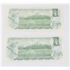 Image 2 : TWO GOOD CONDITION 1973 CANADIAN ONE DOLLAR NOTES