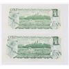 Image 2 : TWO GOOD CONDITION 1973 CANADIAN ONE DOLLAR NOTES