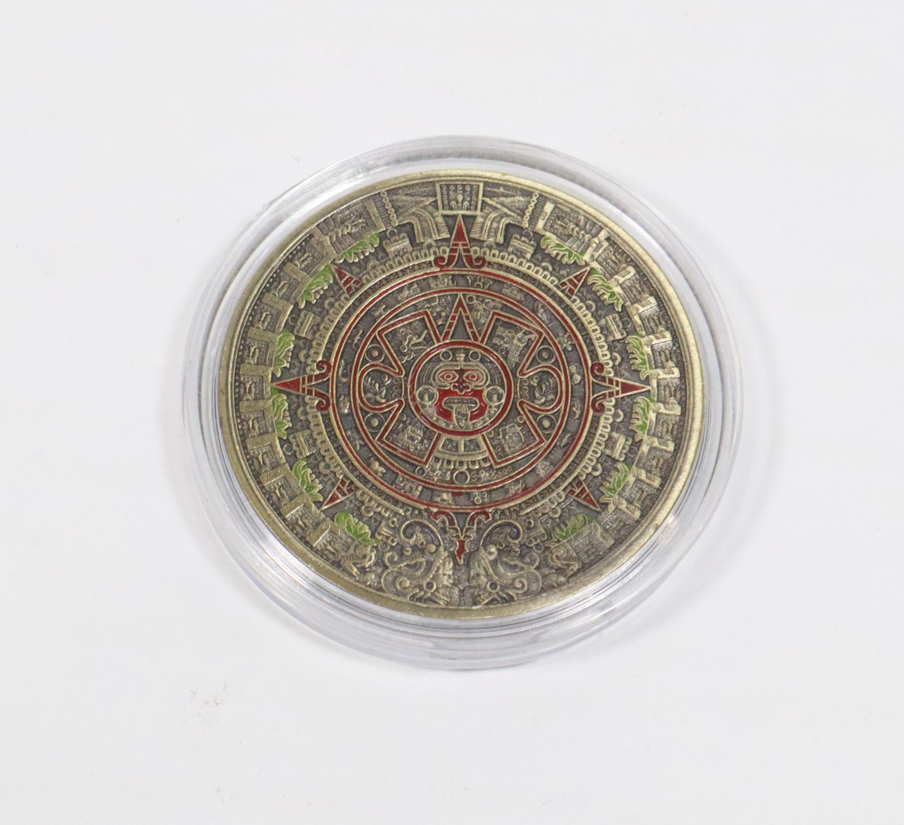 AZTEC CALENDAR TOKEN IN CAPSULE