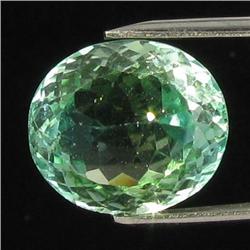 14.3ct Natural Deep Patroke Green Kunzite Oval VVS Appraisal Estimate $1459 (GEM-18550)