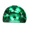Image 1 : 26.2ct Half Moon Intense Deep Green Amethyst Gem FLAWLESS Appraisal Estimate $786 (GEM-15186)