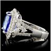 Image 3 : 18K White Gold 4.69ct Tanzanite & 1.00ctw Diamond