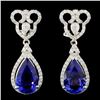 Image 1 : 14K Gold 7.58ctw Tanzanite & 1.27ctw Diamond Earri