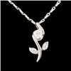 Image 1 : 14K Gold 0.34ctw Diamond Pendant