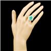 Image 4 : 18K Gold 8.12ct Emerald & 1.55ctw Diamond Ring