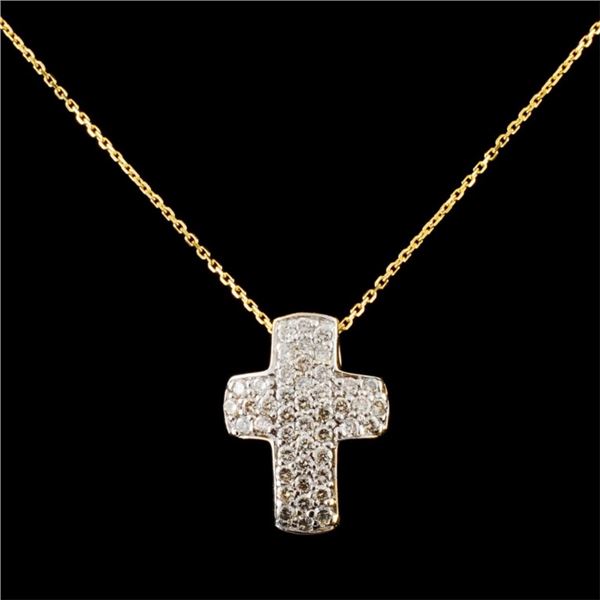 14K Gold 0.39ctw Diamond Pendant