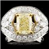 Image 1 : 18K Gold 3.84ctw Fancy Colored Diamond Ring