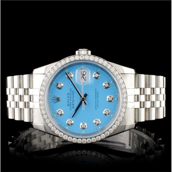 Rolex SS DateJust Diamond 36mm Watch