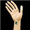 Image 3 : 18K Gold 21.63ct Tourmaline & 1.33ctw Diamond Pend