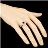 Image 3 : 14K Gold 0.99ct Sapphire & 0.29ctw Diamond Ring