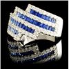 Image 2 : 18K Gold 1.41ctw Sapphire & 1.03ctw Diamond Ring