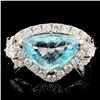 Image 1 : 18K Gold 2.97ct Tourmaline & 1.22ctw Diamond Ring