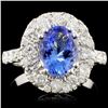 Image 1 : 14K Gold 1.83ct Tanzanite & 1.49ctw Diamond Ring