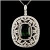 Image 1 : 18K Gold 15.19ct Tourmaline & 4.32ctw Diamond Pend