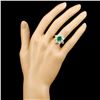 Image 4 : 14K Gold 3.00ct Emerald & 1.90ctw Diamond Ring