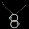 Image 2 : 18K White Gold 1.28ctw Fancy Color Diamond Pendant
