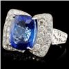 Image 2 : 18K White Gold 6.95ct Tanzanite & 1.27ctw Diamond