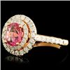 Image 2 : 18K Gold 1.28ct Spinel & 0.85ctw Diamond Ring