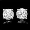 Image 1 : 14k White Gold 1.22ct Diamond Earrings
