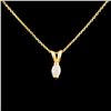 Image 1 : 14K Gold 0.11ctw Diamond Pendant