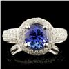 Image 1 : 18K Gold 2.15ct Tanzanite & 1.03ctw Diamond Ring
