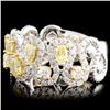 Image 2 : 18K Gold 1.48ctw Fancy Diamond Ring