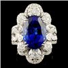 Image 1 : 18K Gold 8.23ct Tanzanite & 1.43ctw Diamond Ring