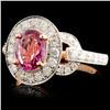 Image 2 : 18K Gold 1.30ct Spinel & 0.63ct Diamond Ring