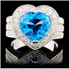 Image 1 : 18K Gold 2.97ctw Topaz & 1.17ctw Diamond Ring