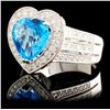 Image 2 : 18K Gold 2.97ctw Topaz & 1.17ctw Diamond Ring