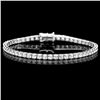 Image 1 : 18k White Gold 5.00ct Diamond Bracelet