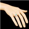 Image 3 : 18K Gold 0.21ct Emerald & 0.61ctw Diamond Ring