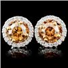 Image 1 : 14K Gold 1.29ctw Fancy Diamond Earrings