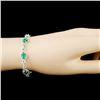 Image 3 : 14K Gold 3.58ct Emerald & 2.71ctw Diamond Bracelet