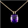 14K Gold 5.10ct Amethyst Pendant