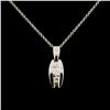 Image 1 : 14K Gold 0.27ctw Diamond Pendant