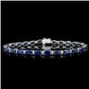 14K Gold 14.00ct Sapphire & 0.85ctw Diamond Bracel