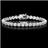 Image 1 : 18k White Gold 9.00ct Diamond Tennis Bracelet