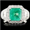 Image 1 : 18K Gold 2.13ct Emerald & 1.11ctw Diamond Ring
