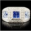 18K Gold 2.11ct Sapphire & 0.74ctw Diamond Ring