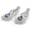Image 2 : 14K Gold 9.00ct Tanzanite & 5.50ct Diamond Earring